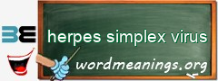 WordMeaning blackboard for herpes simplex virus